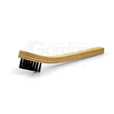 Gordon Brush 3 x 7 Row 0.012 Nylon Bristle and Plywood Handle Scratch Brush, PK12 30N-012G-12